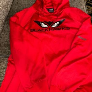 Mens hoodie L Blackhawks red/black